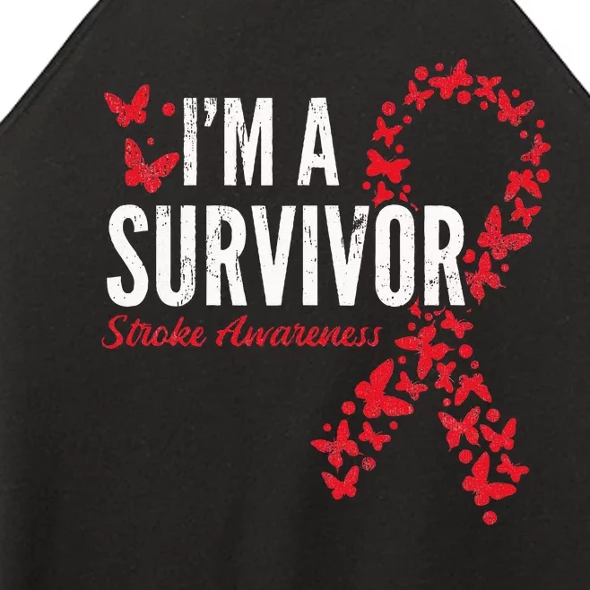 Survivor Stroke Awareness Stroke Survivor Women’s Perfect Tri Rocker Tank