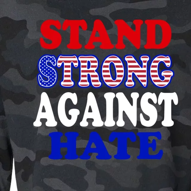 Stand Strong Against Hate Michelle Obama Dnc Speech Quote Gift Cropped Pullover Crew