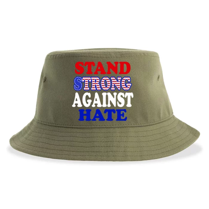 Stand Strong Against Hate Michelle Obama Dnc Speech Quote Gift Sustainable Bucket Hat