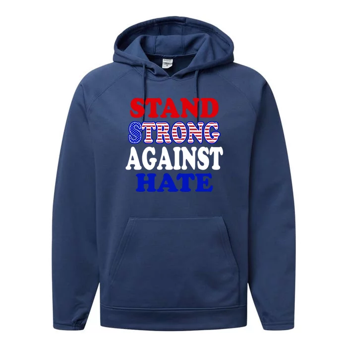 Stand Strong Against Hate Michelle Obama Dnc Speech Quote Gift Performance Fleece Hoodie