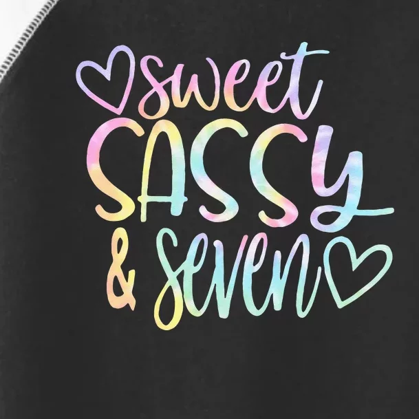 Sweet Sassy And Seven Birthday Tie Dye Tee Kids Toddler Fine Jersey T-Shirt