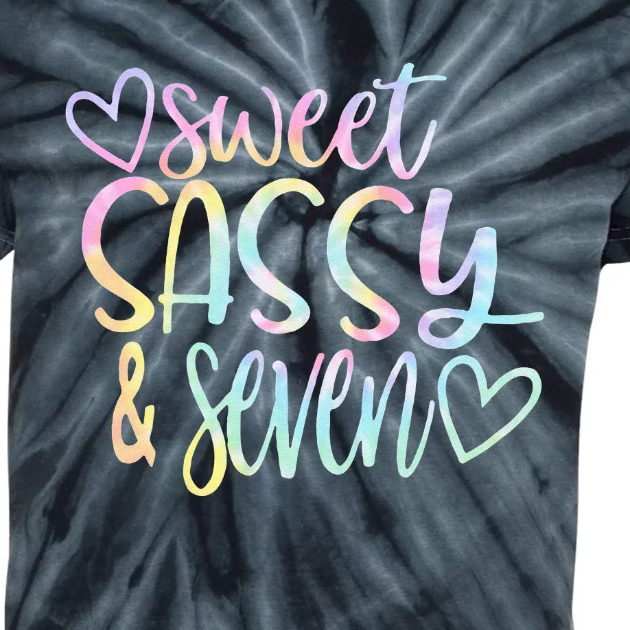 Sweet Sassy And Seven Birthday Tie Dye Tee Kids Kids Tie-Dye T-Shirt