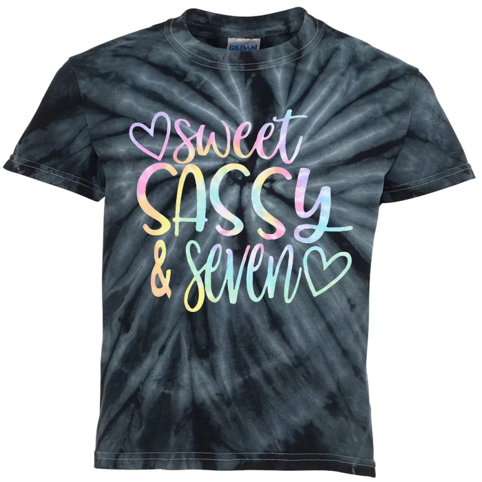 Sweet Sassy And Seven Birthday Tie Dye Tee Kids Kids Tie-Dye T-Shirt