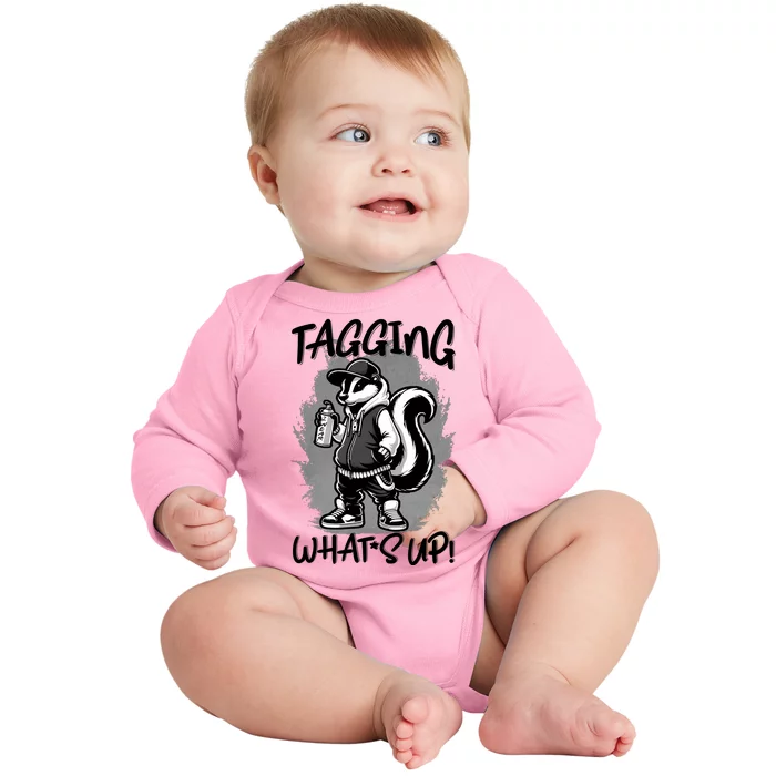 Spray Stripes: A SkunkS Tail Of Graffiti Tagging Baby Long Sleeve Bodysuit