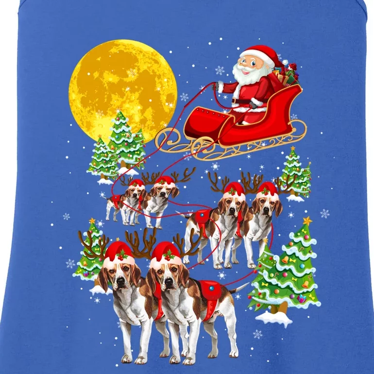 Santa Sleigh And Beagle Dogs Xmas Pajama Merry Christmas Boys Cute Gift Ladies Essential Tank