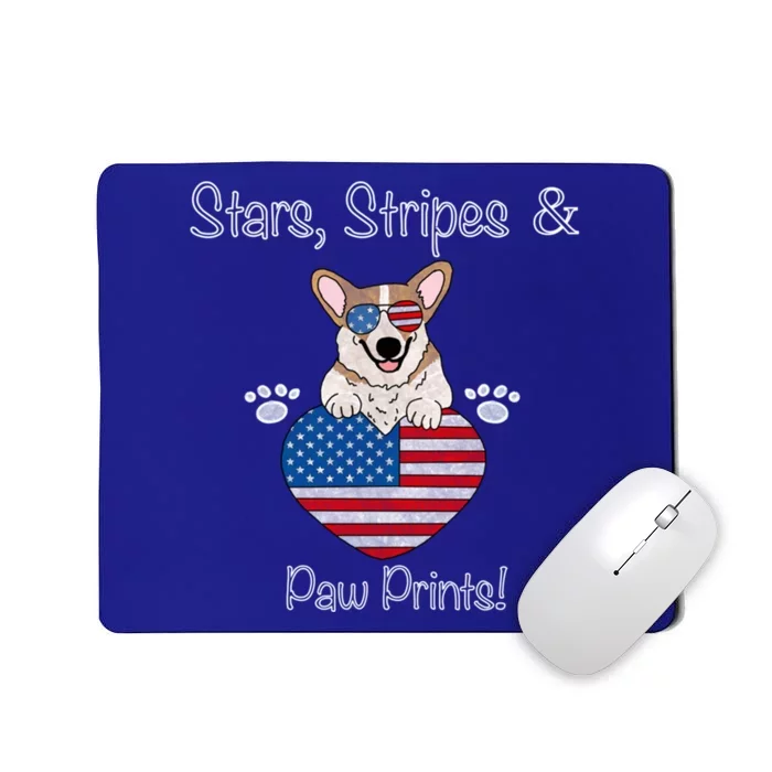 Stars Stripes And Paw Printspembroke Welsh Corgi Indian Creek Great Gift Mousepad