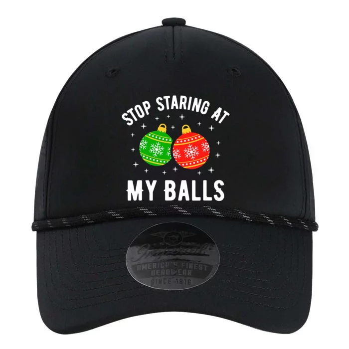 Stop Staring At My Balls Funny Dirty Christmas Adult Humor Performance The Dyno Cap