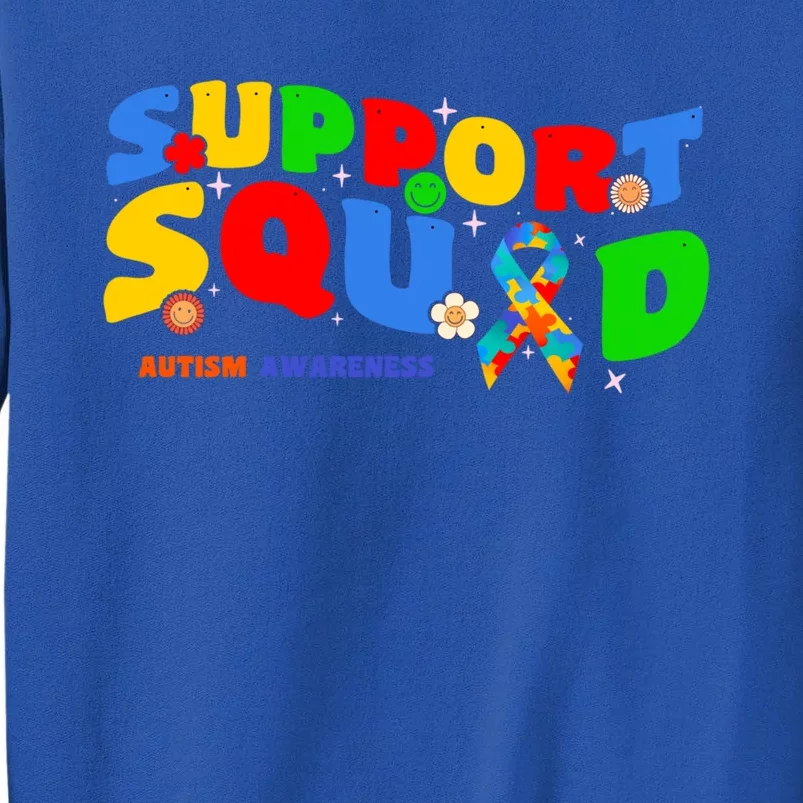 Support Squad Autism Awareness Ribbon Family Gift Tall Sweatshirt