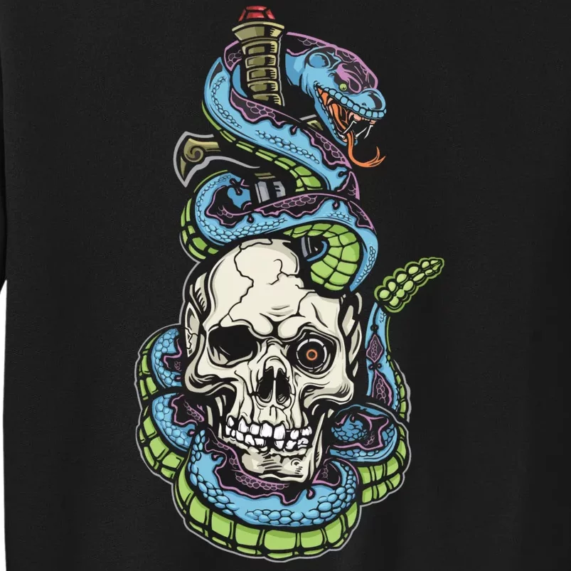 Snake Skull And Dagger Tattoo Sweatshirt