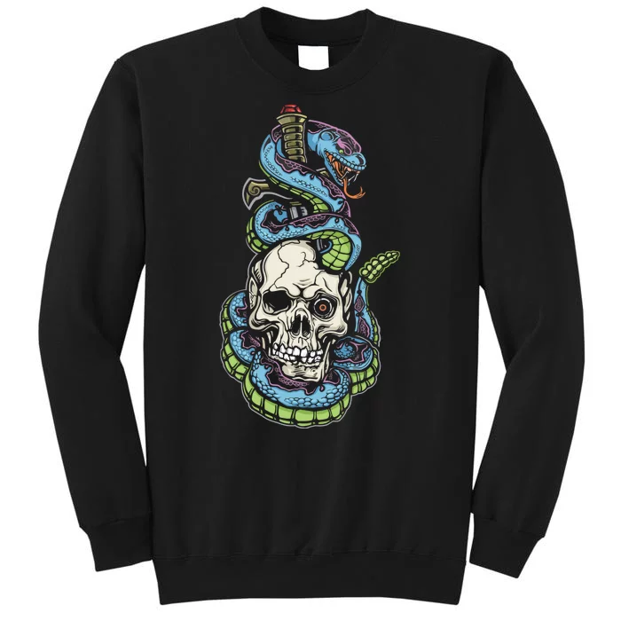 Snake Skull And Dagger Tattoo Sweatshirt