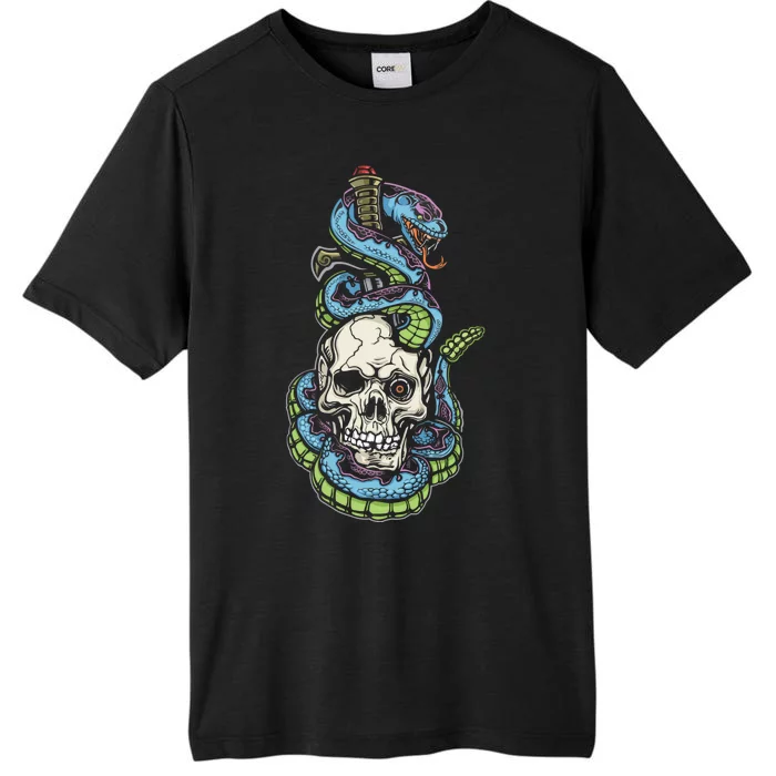 Snake Skull And Dagger Tattoo ChromaSoft Performance T-Shirt