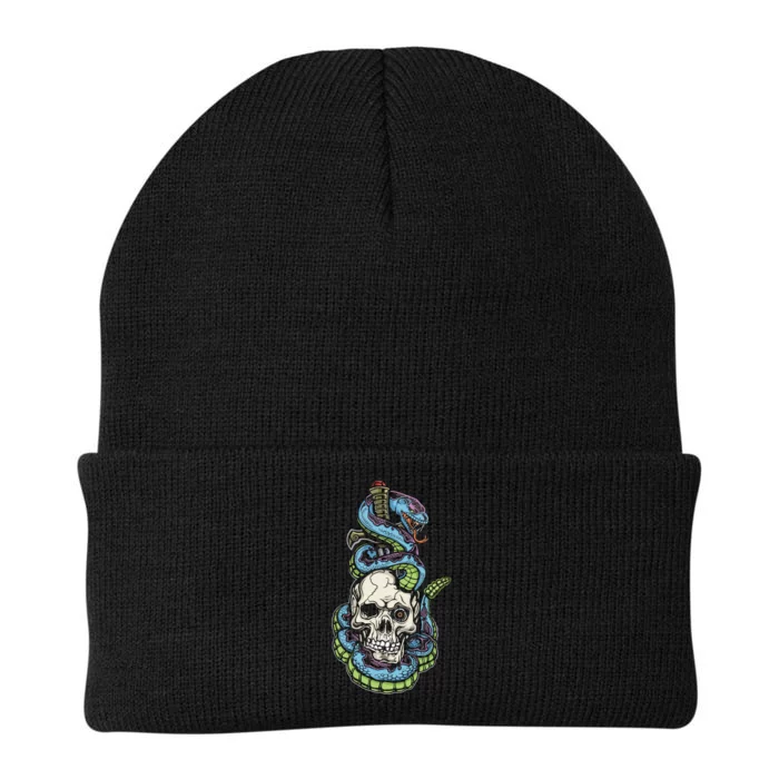 Snake Skull And Dagger Tattoo Knit Cap Winter Beanie