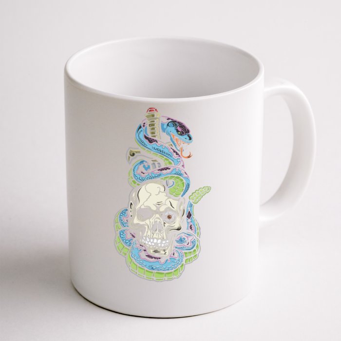 Snake Skull And Dagger Tattoo Front & Back Coffee Mug