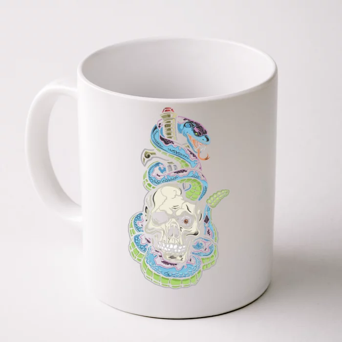 Snake Skull And Dagger Tattoo Front & Back Coffee Mug