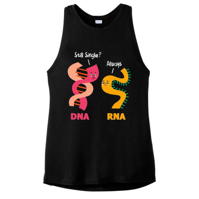 Still Single Always DNA RNA Chains Biology Lover Biochemist Ladies Tri-Blend Wicking Tank