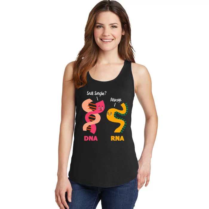 Still Single Always DNA RNA Chains Biology Lover Biochemist Ladies Essential Tank