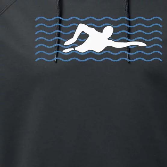 swimmer swimmers and swimming swimming swim Performance Fleece Hoodie