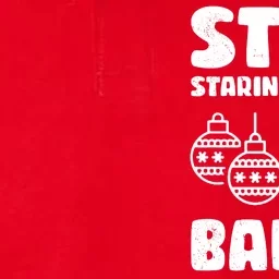 Stop Staring At My Balls Funny XMas Softstyle Adult Sport Polo