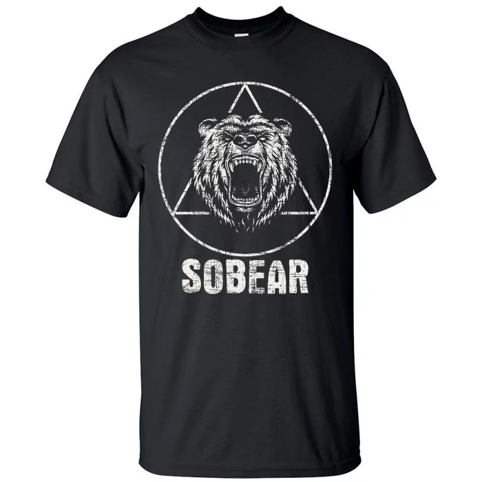 Sobear Sobriety Anniversary Sober AA NA Recovery Tall T-Shirt