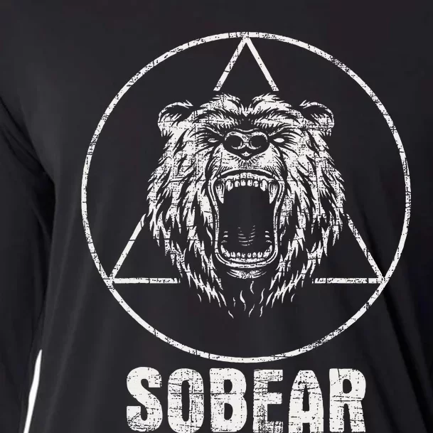 Sobear Sobriety Anniversary Sober AA NA Recovery Cooling Performance Long Sleeve Crew