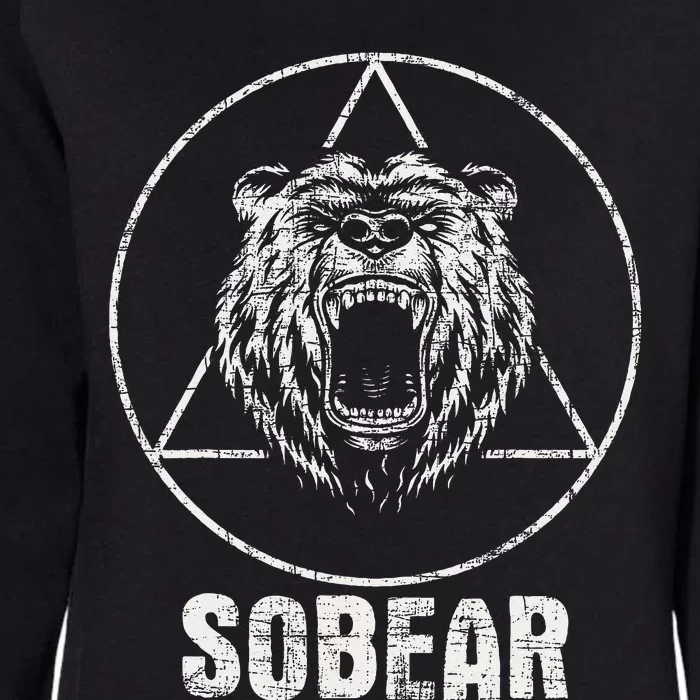 Sobear Sobriety Anniversary Sober AA NA Recovery Womens California Wash Sweatshirt