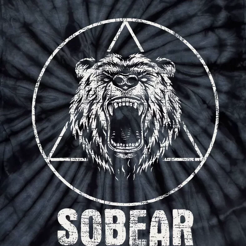 Sobear Sobriety Anniversary Sober AA NA Recovery Tie-Dye T-Shirt