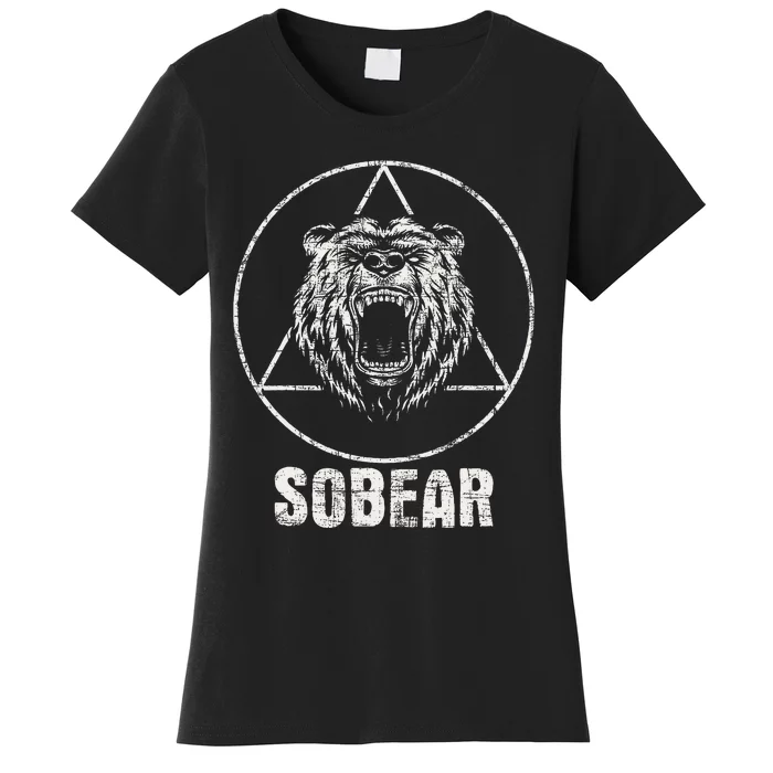 Sobear Sobriety Anniversary Sober AA NA Recovery Women's T-Shirt