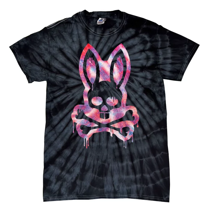 Scary Skull And Crossbones Bad Rabbit Horror Bunny Halloween Tie-Dye T-Shirt