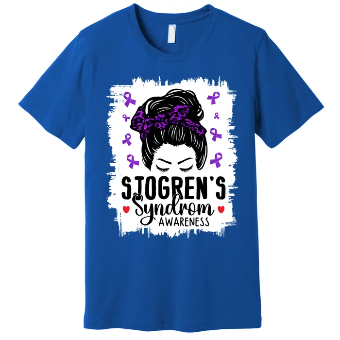 Sjogrens Syndrome Awareness World Month Bleached Mom Gift Premium T-Shirt