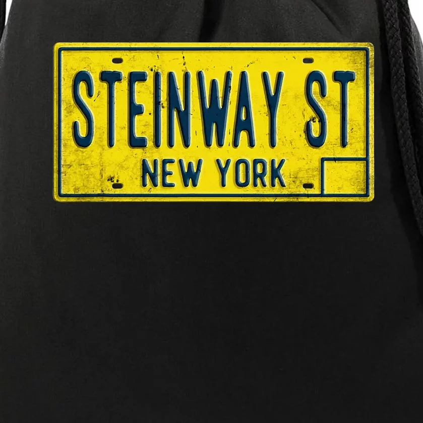 Steinway Street Astoria Queens Ny New York Home Retro Drawstring Bag