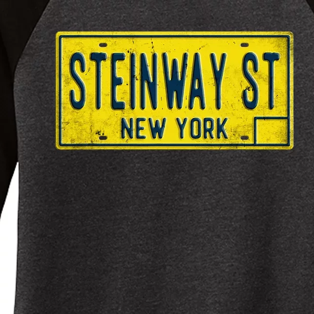 Steinway Street Astoria Queens Ny New York Home Retro Women's Tri-Blend 3/4-Sleeve Raglan Shirt