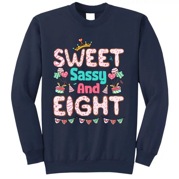 Sweet Sassy And Eight Birthday For Girl 8 Year Old Sweatshirt