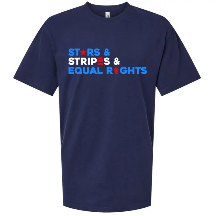 Stars Stripes And Equal Rights 4th Of July Meaningful Gift Sueded Cloud Jersey T-Shirt