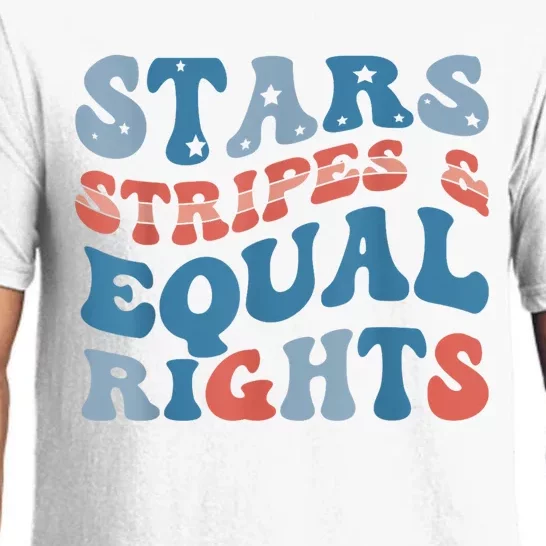 Stars Stripes And Equal Rights 4th Of July Womens Rights Pajama Set