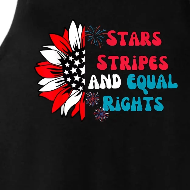 Stars Stripes And Equal Rights Ladies Tri-Blend Wicking Tank