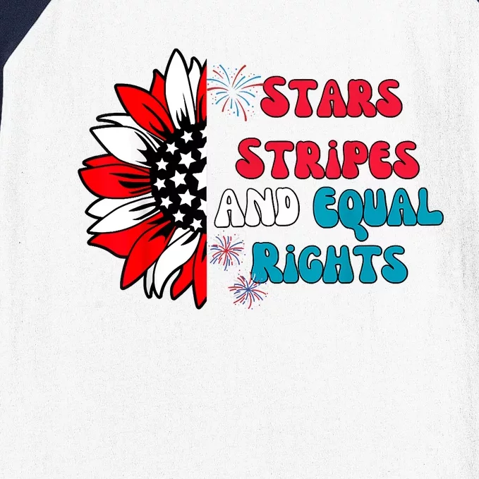 Stars Stripes And Equal Rights Baseball Sleeve Shirt