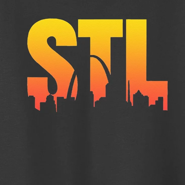 STL Skyline Art St. Louis Arch Missouri Souvenir Toddler T-Shirt