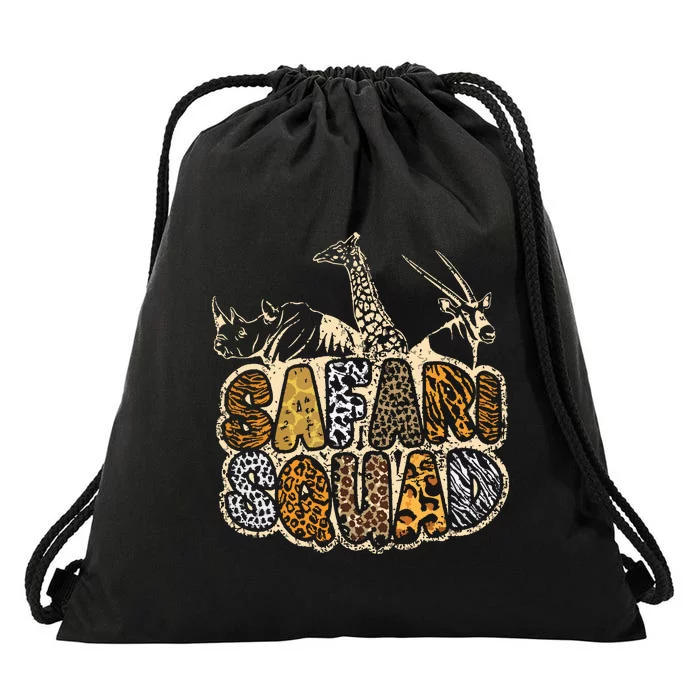 Safari Squad African Halloween Vintage Drawstring Bag