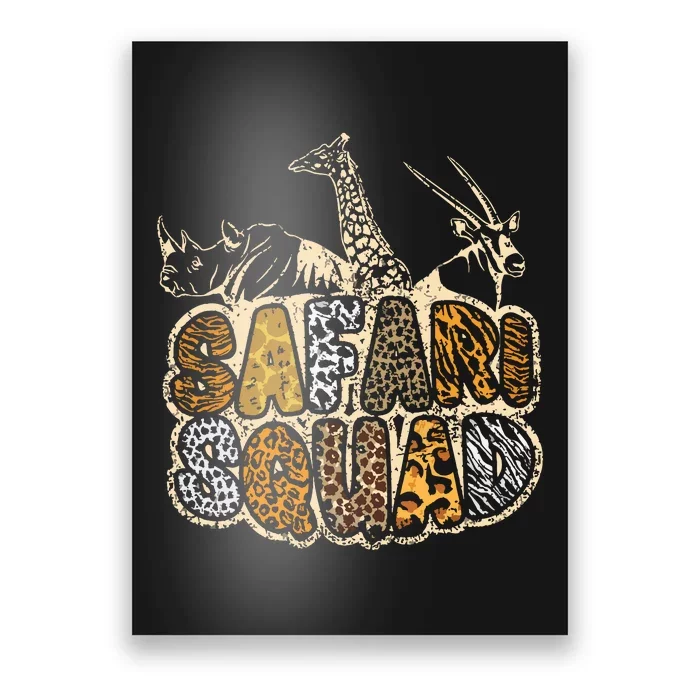 Safari Squad African Halloween Vintage Poster