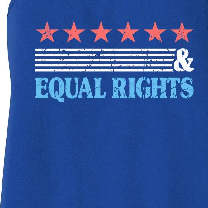 Stars Stripes And Equal Rights For All Patriotic Americans Funny Gift Women's Racerback Tank