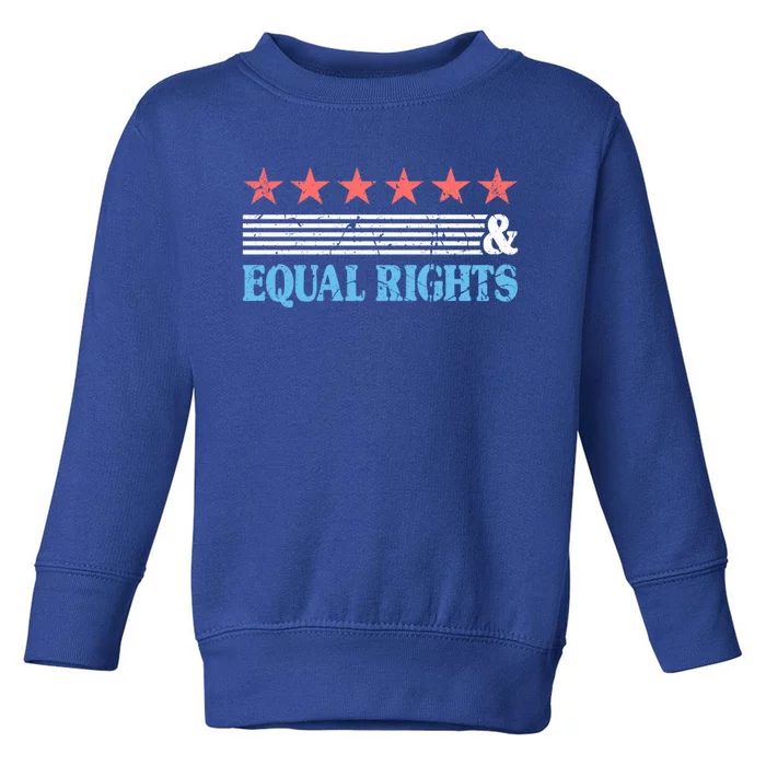 Stars Stripes And Equal Rights For All Patriotic Americans Funny Gift Toddler Sweatshirt