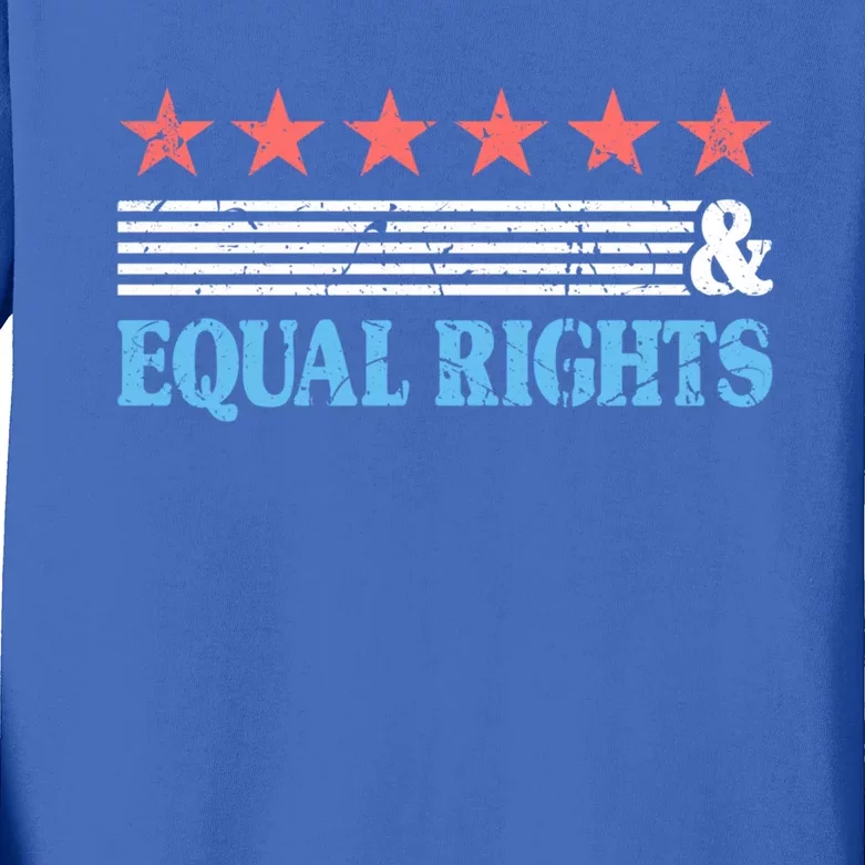 Stars Stripes And Equal Rights For All Patriotic Americans Funny Gift Kids Long Sleeve Shirt