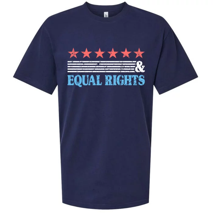 Stars Stripes And Equal Rights For All Patriotic Americans Funny Gift Sueded Cloud Jersey T-Shirt