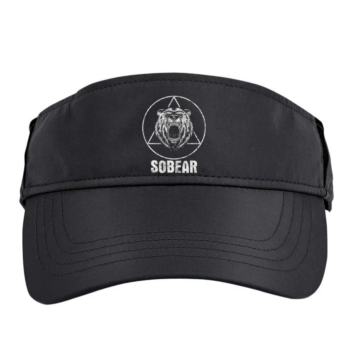 Sobear Sobriety Anniversary Sober AA NA Recovery Adult Drive Performance Visor