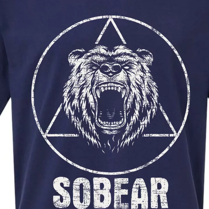 Sobear Sobriety Anniversary Sober AA NA Recovery Sueded Cloud Jersey T-Shirt