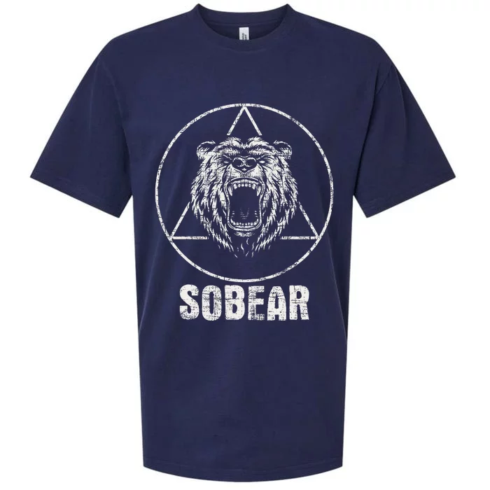 Sobear Sobriety Anniversary Sober AA NA Recovery Sueded Cloud Jersey T-Shirt