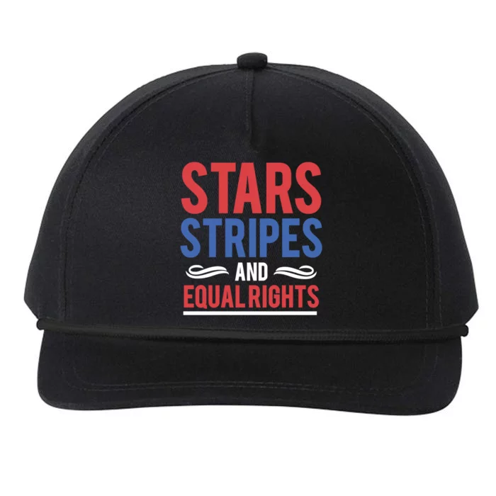 Stars Stripes And Equal Rights Pride Gift Snapback Five-Panel Rope Hat