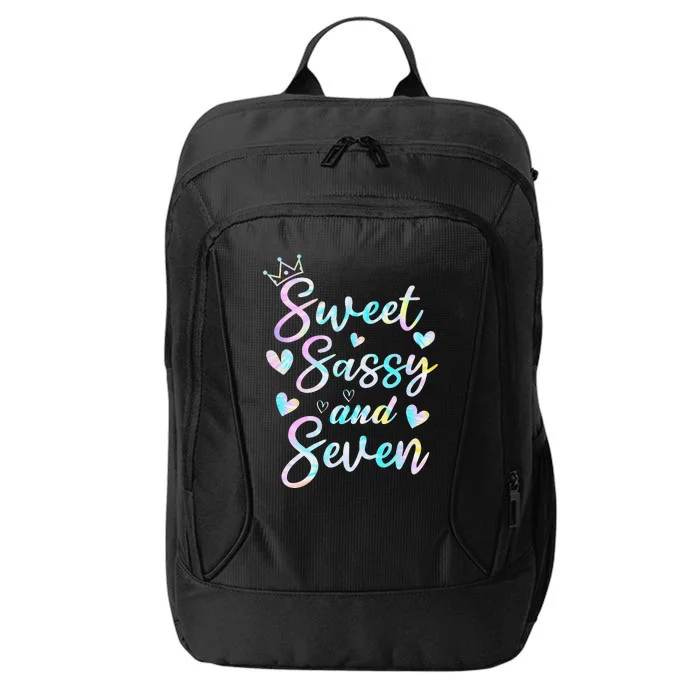 Sweet Sassy And Seven 7th Birthday 7 Years Old Princess City Backpack