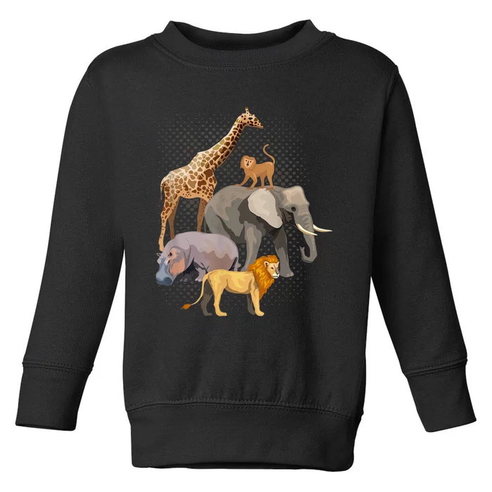 Safari Squad African Safari Animals Funny Zoo Animal Lovers Toddler Sweatshirt