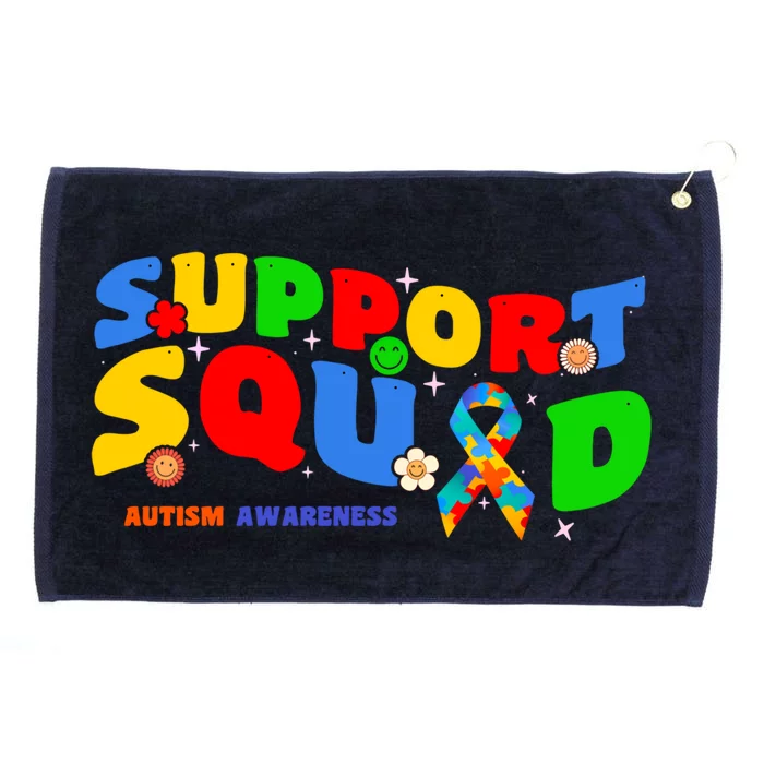 Support Squad Autism Awareness Ribbon Family Cute Gift Grommeted Golf Towel